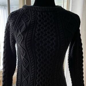 L.L. Bean Signature Black Cable knit tunic